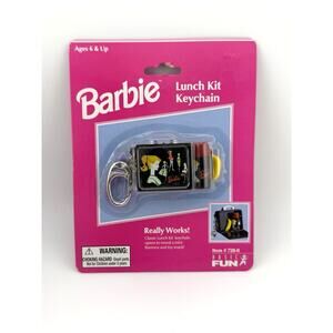 Barbie " Lunch Kit"Keychain- Basic Fun 1999- #7280 w/Thermos & Toy Banana